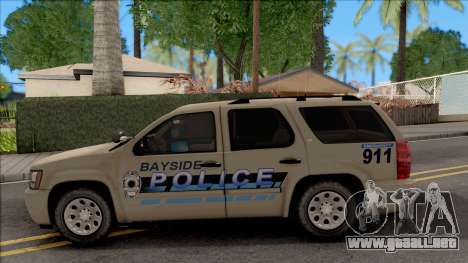Chevrolet Tahoe Bayside Police Department 2010 para GTA San Andreas