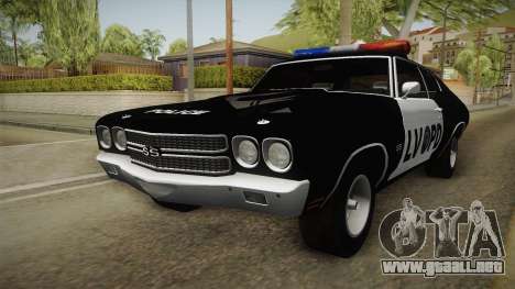 Chevrolet Chevelle SS Police LVPD 1970 v2 para GTA San Andreas