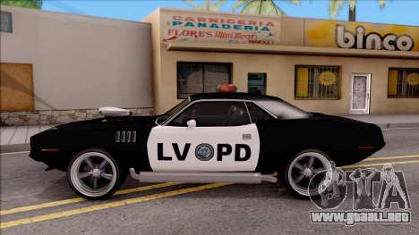 Plymouth Hemi Cuda 426 Police LVPD 1971 v2 para GTA San Andreas