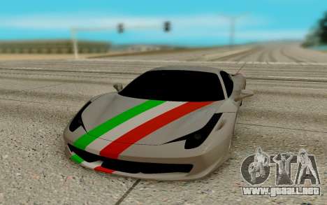 Ferrari Italia 458 para GTA San Andreas