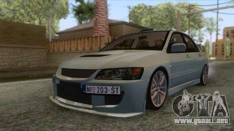 Mitsubishi Lancer Evolution VIII para GTA San Andreas