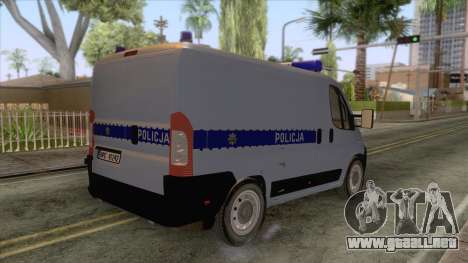 Citroen Jumper Polskiej Policji para GTA San Andreas