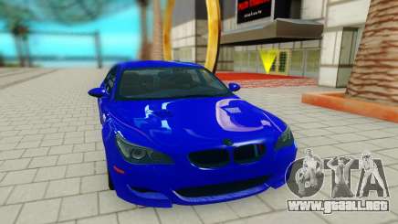 El BMW M5 E60 azul para GTA San Andreas