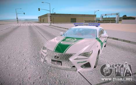 Lexus RC F Dubai Police para GTA San Andreas