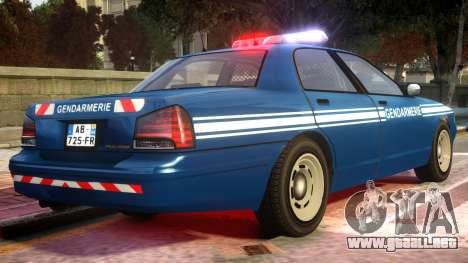 Vapid Stanier Gendarmerie National para GTA 4
