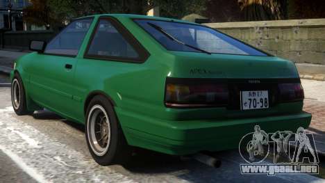 1985 Toyota AE86 Levin V2 para GTA 4