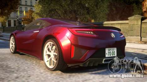 2016 Acura NSX para GTA 4