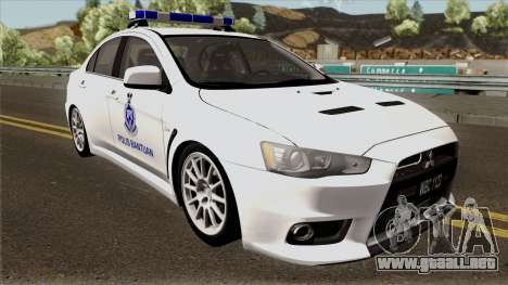 Mitsubishi Lancer Evolution X Malaysia Auxiliary para GTA San Andreas