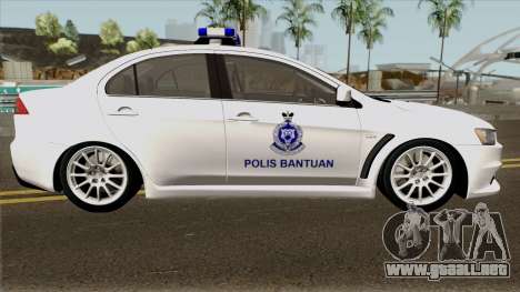 Mitsubishi Lancer Evolution X Malaysia Auxiliary para GTA San Andreas