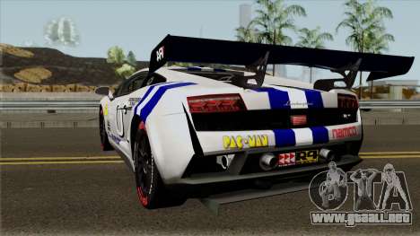 Lamborghini Gallardo Racing Team Solvalou RR-TYP para GTA San Andreas