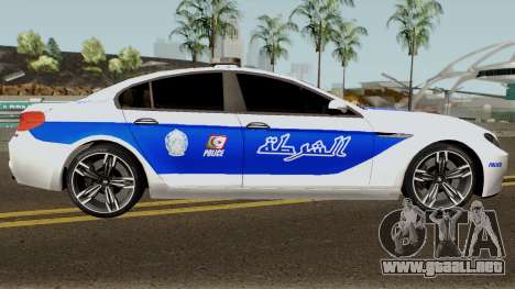 BMW M6 F13 Gran Coupe 2014 Algeria Police para GTA San Andreas