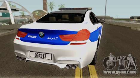 BMW M6 F13 Gran Coupe 2014 Algeria Police para GTA San Andreas