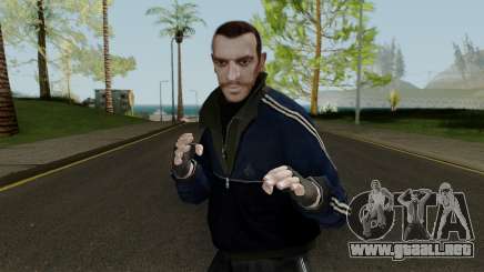 Niko Bellic in Blue Jacket para GTA San Andreas