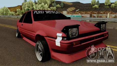 Toyota Trueno AE86 Coupe (Pussy Destroyer) 1986 para GTA San Andreas