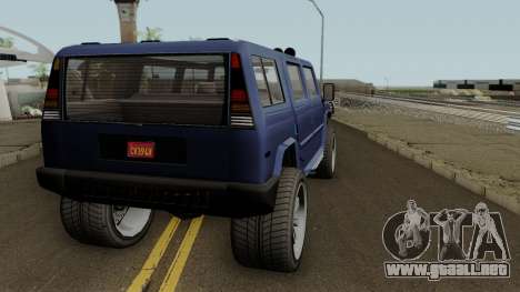 Mammoth Patriot Custom v2 GTA V para GTA San Andreas