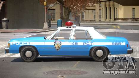 Ford LTD Crown Victoria NYC Police 1986 para GTA 4