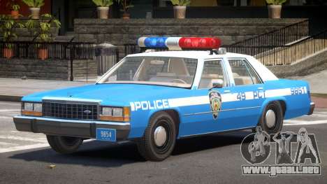 Ford LTD Crown Victoria NYC Police 1986 para GTA 4