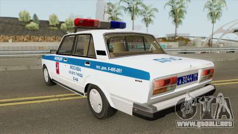 VAZ 2107 DPS (Policía de Moscú) para GTA San Andreas