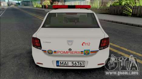 Dacia Logan Plus Fire Department para GTA San Andreas