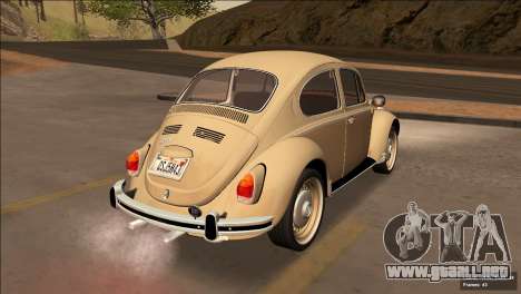 Volkswagen Beetle (Fuscao) 1500 1971 - Brasil para GTA San Andreas