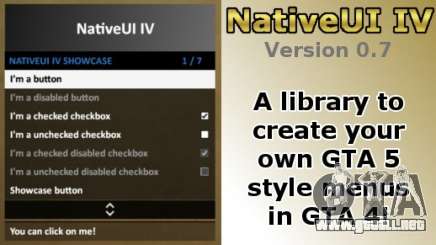 NativeUI IV para GTA 4