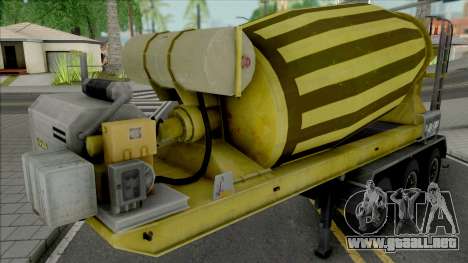 Cement Mixer Trailer Yellow para GTA San Andreas