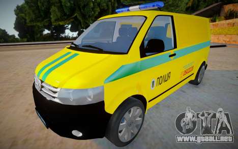 Volkswagen Transportador T5 - Policía para GTA San Andreas