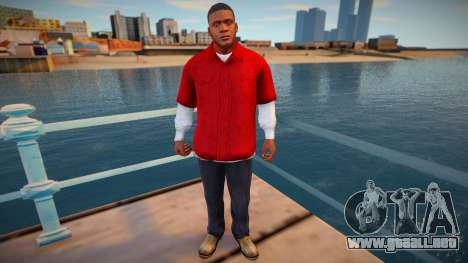 Franklin con una camisa roja para GTA San Andreas