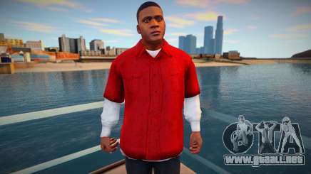 Franklin con una camisa roja para GTA San Andreas