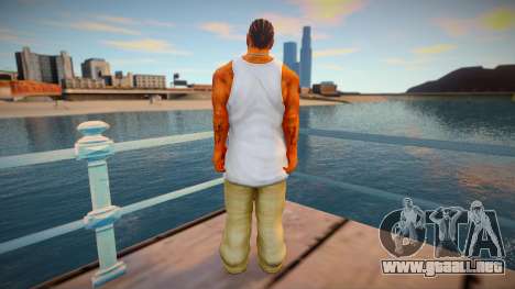 Xzibit white t-shirt para GTA San Andreas