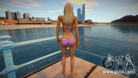 Chica en bikini rosa a rayas para GTA San Andreas