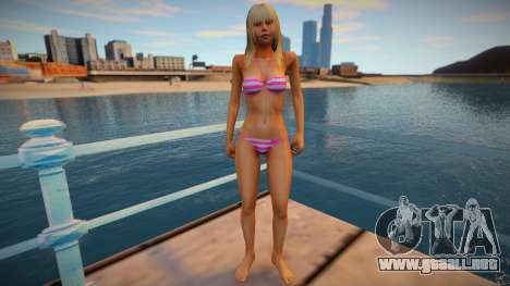 Chica en bikini rosa a rayas para GTA San Andreas