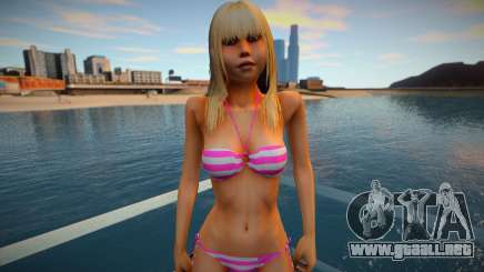 Chica en bikini rosa a rayas para GTA San Andreas