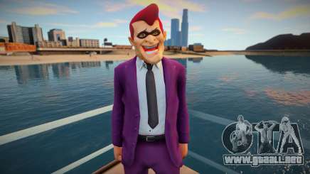 Chico con una máscara divertida de GTA Online para GTA San Andreas