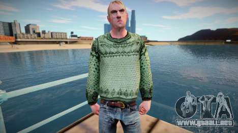 Hombre ruso en un suéter (buena piel) para GTA San Andreas