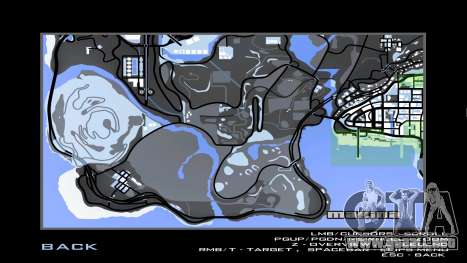 Mapa del juego de invierno para GTA San Andreas