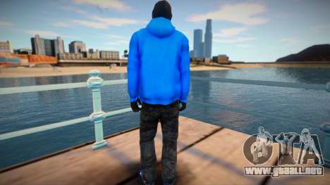 Bandido con capucha azul para GTA San Andreas