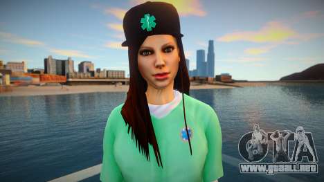 Chica con chaqueta verde para GTA San Andreas