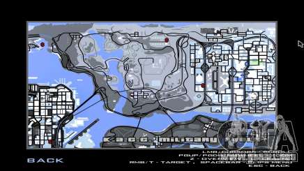 Mapa del juego de invierno para GTA San Andreas