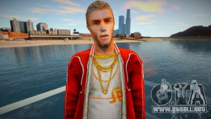 Un personaje con una chaqueta roja del juego Crime Life: Ga para GTA San Andreas