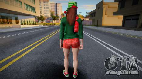 Chica con ropa de Año Nuevo 3 para GTA San Andreas