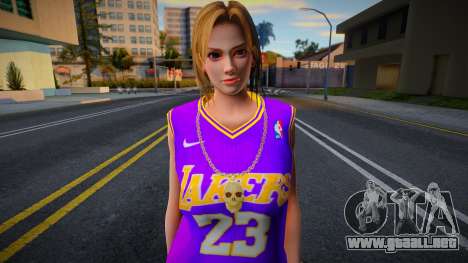 Tina Armstrong Fashion Lakers Ourstorys Jersey 1 para GTA San Andreas