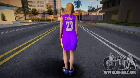 Tina Armstrong Fashion Lakers Ourstorys Jersey 1 para GTA San Andreas