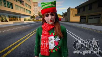 Chica con ropa de Año Nuevo 2 para GTA San Andreas
