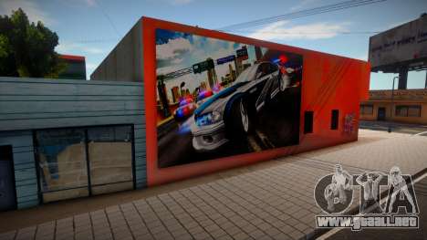 Mural del BMW M3 GTR Need For Speed Most Wanted para GTA San Andreas