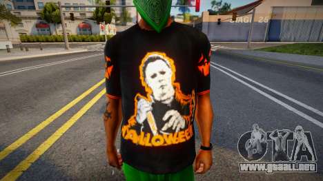 Halloween Black T-shirt para GTA San Andreas