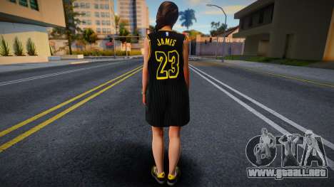 Lara Croft Fashion Casual - Los Angeles Lakers 1 para GTA San Andreas