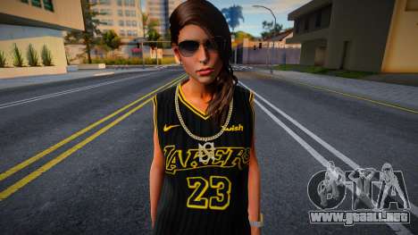 Lara Croft Fashion Casual - Los Angeles Lakers 2 para GTA San Andreas