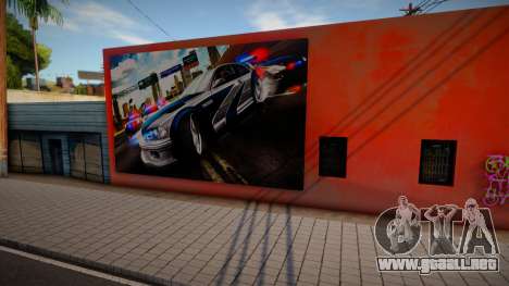 Mural del BMW M3 GTR Need For Speed Most Wanted para GTA San Andreas