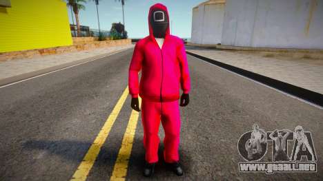 Squid Game Guard Outfit For CJ 2 para GTA San Andreas